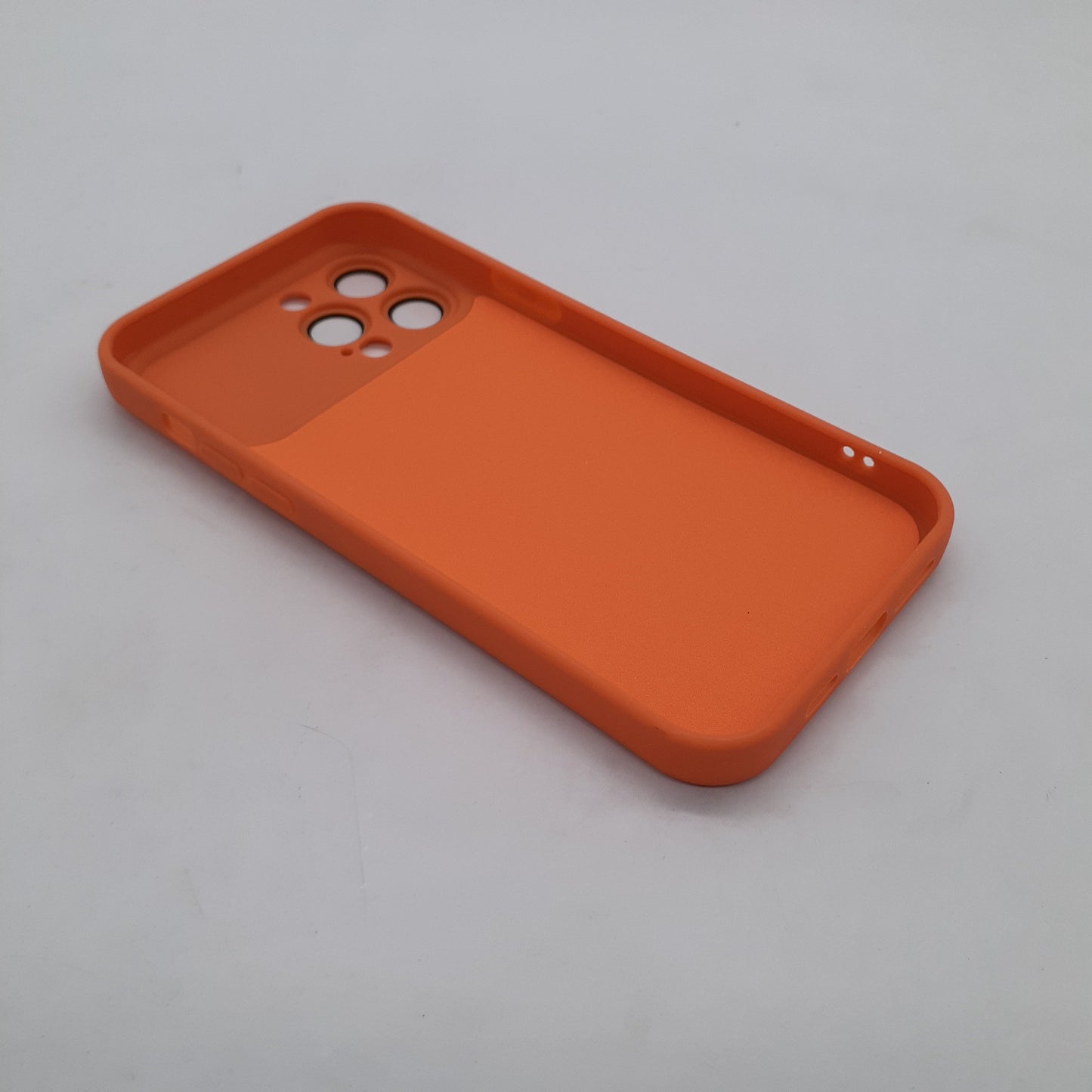 iPhone 13 Pro Max Orange Back Case - Slim Shockproof Protective Silicone Cover