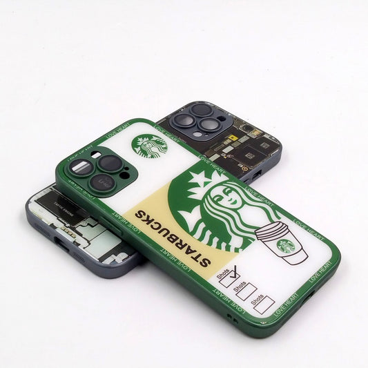 iPhone 12 Pro Max pack of 2 Glass Back Covers Stabucks and Circuit Design
