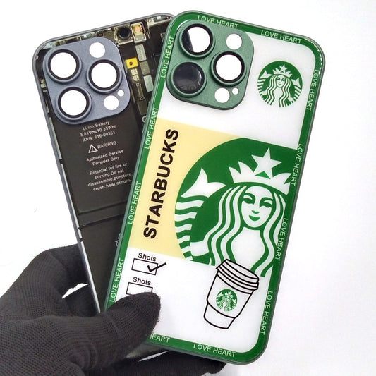 iPhone 14 Pro Max pack of 2 Glass Back Covers Stabucks and Circuit Design