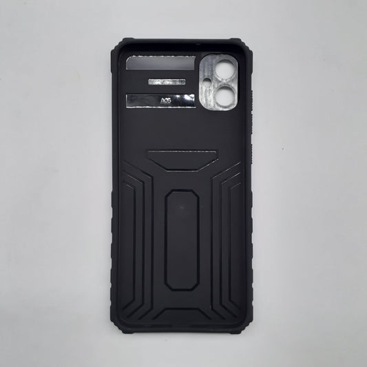 Samsung A05 Protective Phone Case with Camera Slide Cover, Built-in Kickstand, and Shockproof Military Grade Protection
