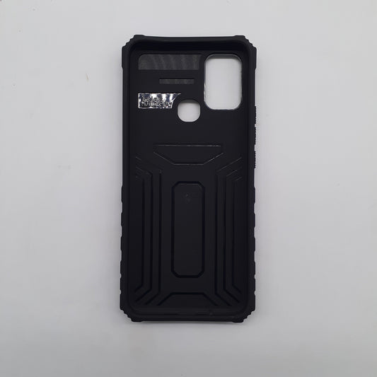 infinix Hot 9 Play Protective Case with Camera Slide Cover and Integrated Kickstand/Built-in Stand for Maximum Security and Hands-Free Viewing