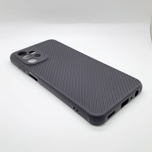 Samsung A23 Carbon Fiber texture Hard Rubber armour back cover shock-porof case