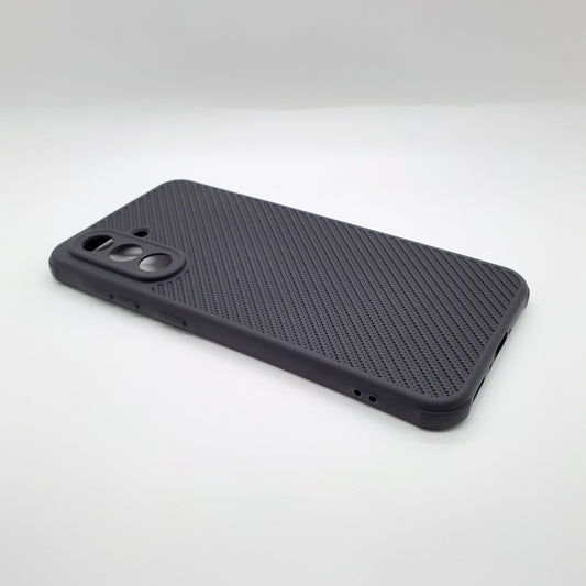 Samsung A36 Carbon Fiber texture Hard Rubber armour back cover shock-porof case