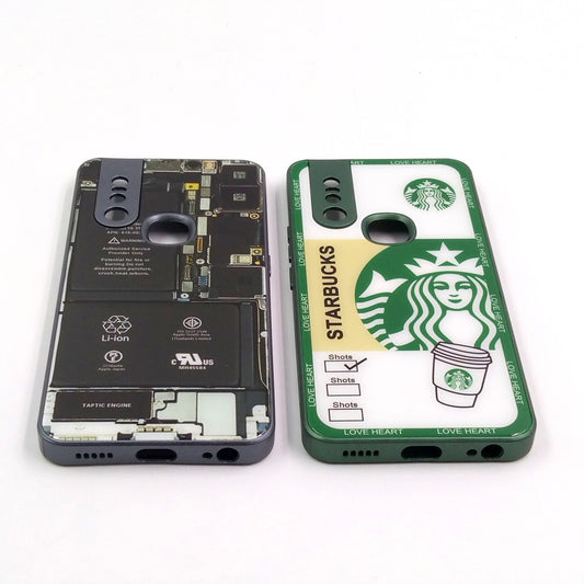 Vivo V15 pack of 2 Glass Back Covers Stabucks and Circuit Design