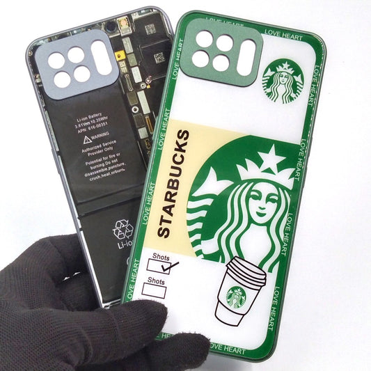 OPPO F17 pack of 2 Glass Back Covers Stabucks and Circuit Design