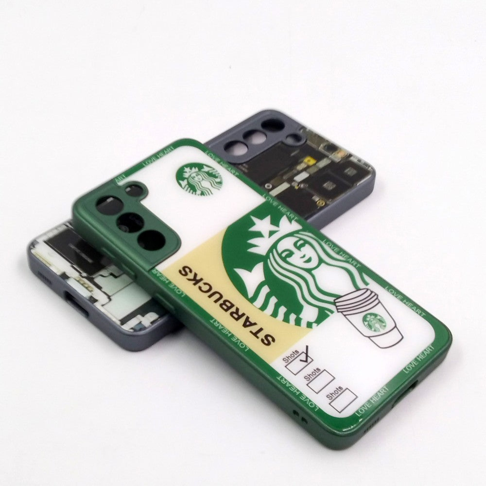 Samsung S21 pack of 2 Glass Back Covers Stabucks and Circuit Design