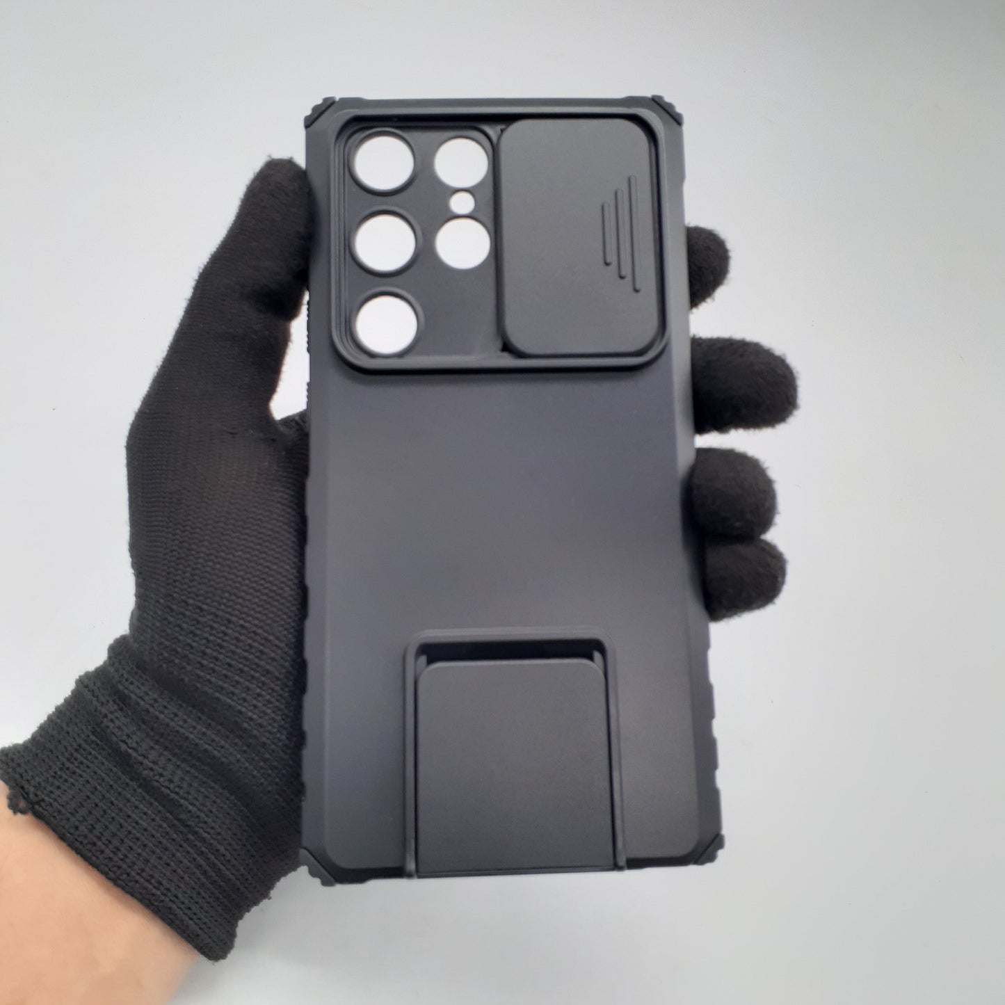 Samsung S24 Ultra Heavy-Duty Protective Case with Sliding Camera Cover, Integrated Kickstand, and Military-Grade Shockproof Protection