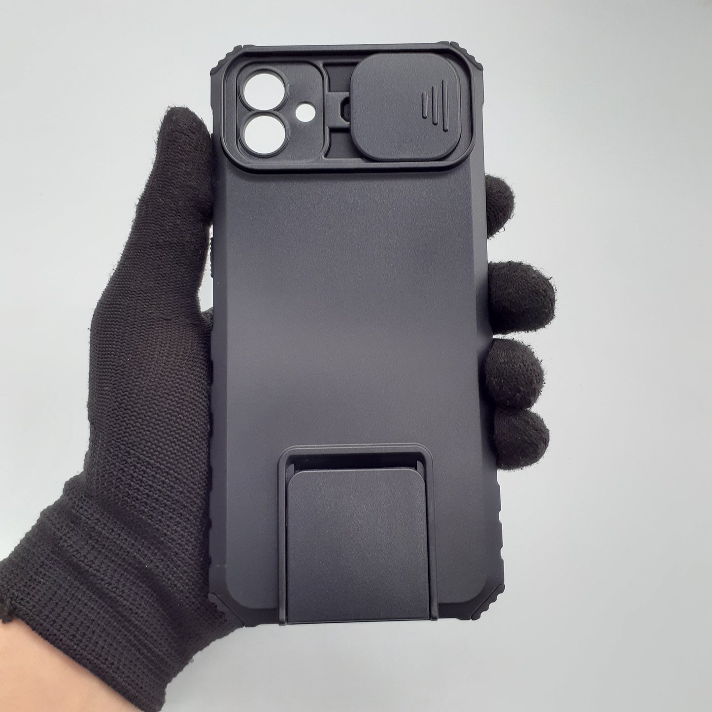 Samsung A04 Rugged Dual Layer Protective Phone Case with Slide Camera Lens Cover and Integrated Ring Holder Kickstand, Shockproof Hybrid Cover