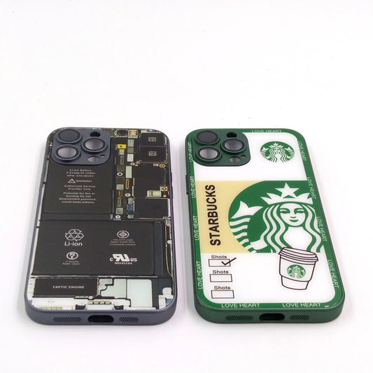iPhone 13 Pro Max pack of 2 Glass Back Covers Stabucks and Circuit Design