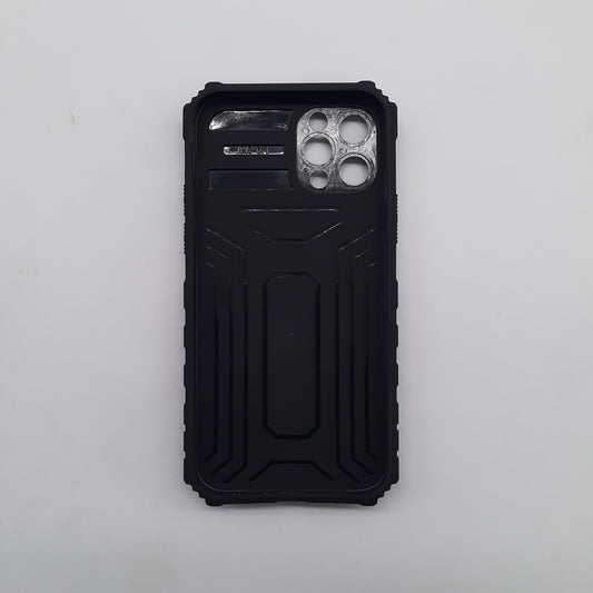 iPhone 12 Pro Heavy Duty Protective Case with Sliding Camera Cover and Integrated Kickstand for Hands-Free Viewing