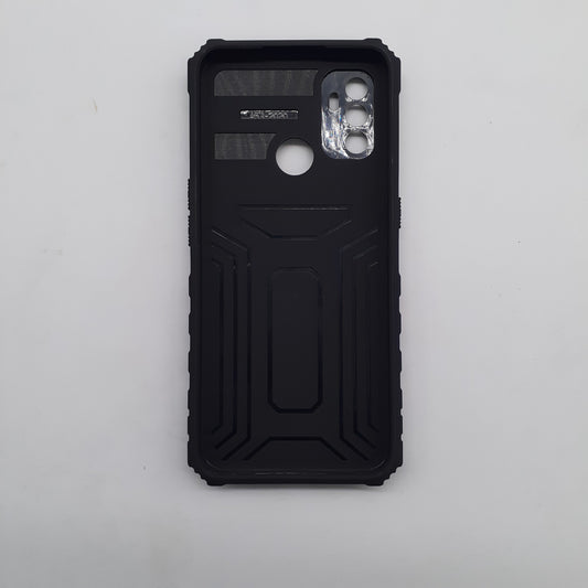 OPPO A53 Camera Slide Protector Case, Heavy Duty Shockproof Cover with Built-in Kickstand, Full Protection Hard Shell for OPPO A53 2020