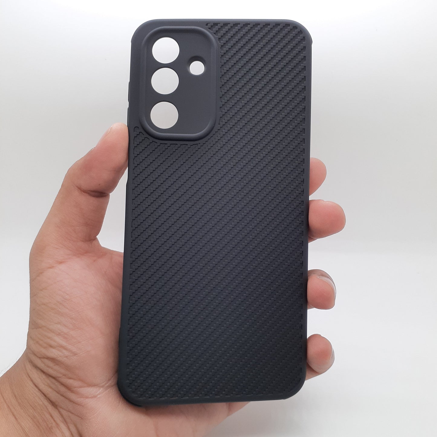 Samsung M36 Carbon Fiber texture Hard Rubber armour back cover shock-porof case