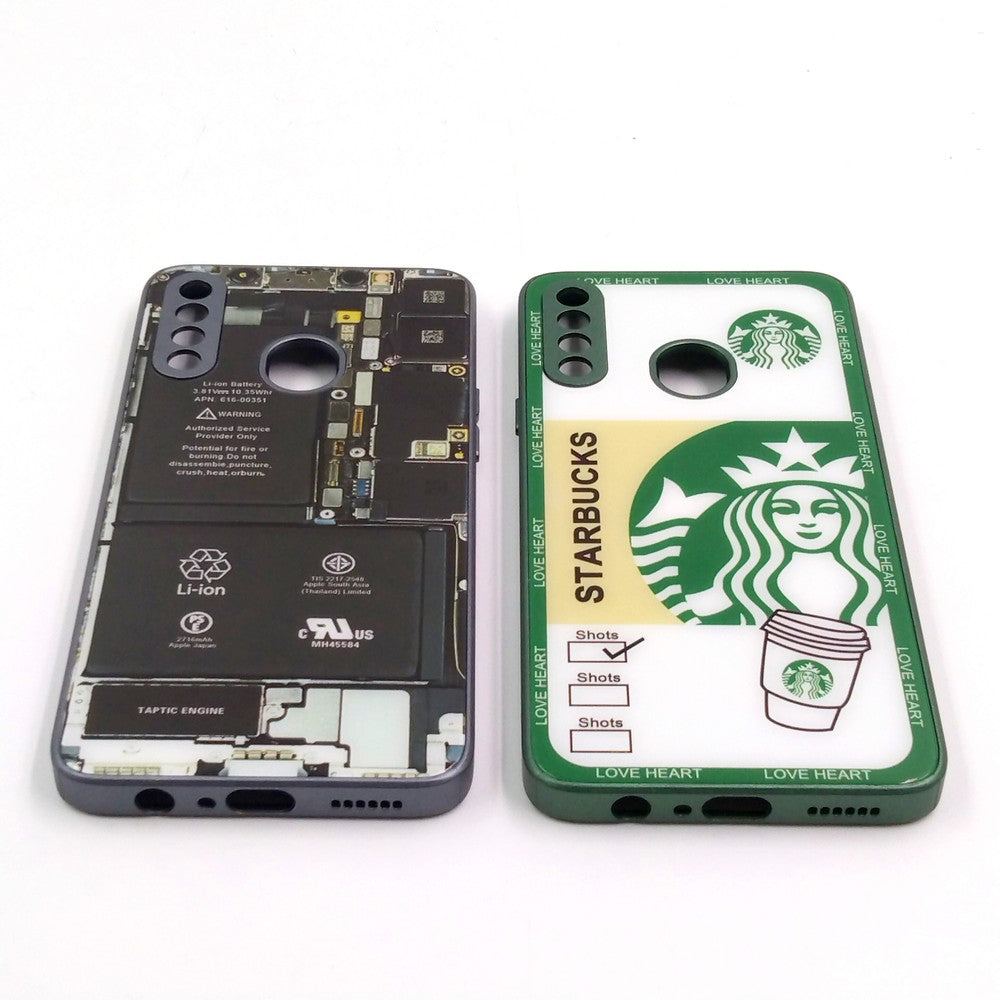 Samsung A20s pack of 2 Glass Back Covers Stabucks and Circuit Design