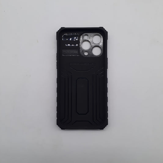 iPhone 14 Pro Max Case with Slide Camera Cover, Heavy Duty Shockproof Bumper, and Built-in Kickstand for Magnetic Car Mount Holder