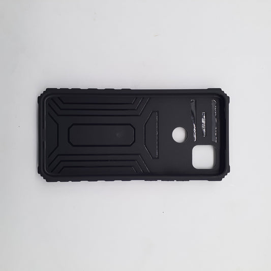 Redmi 9C Heavy Duty Hybrid Protective Case with Camera Slide Cover and 360 Rotatable Kickstand Holder Built-in Stand Armor Bumper