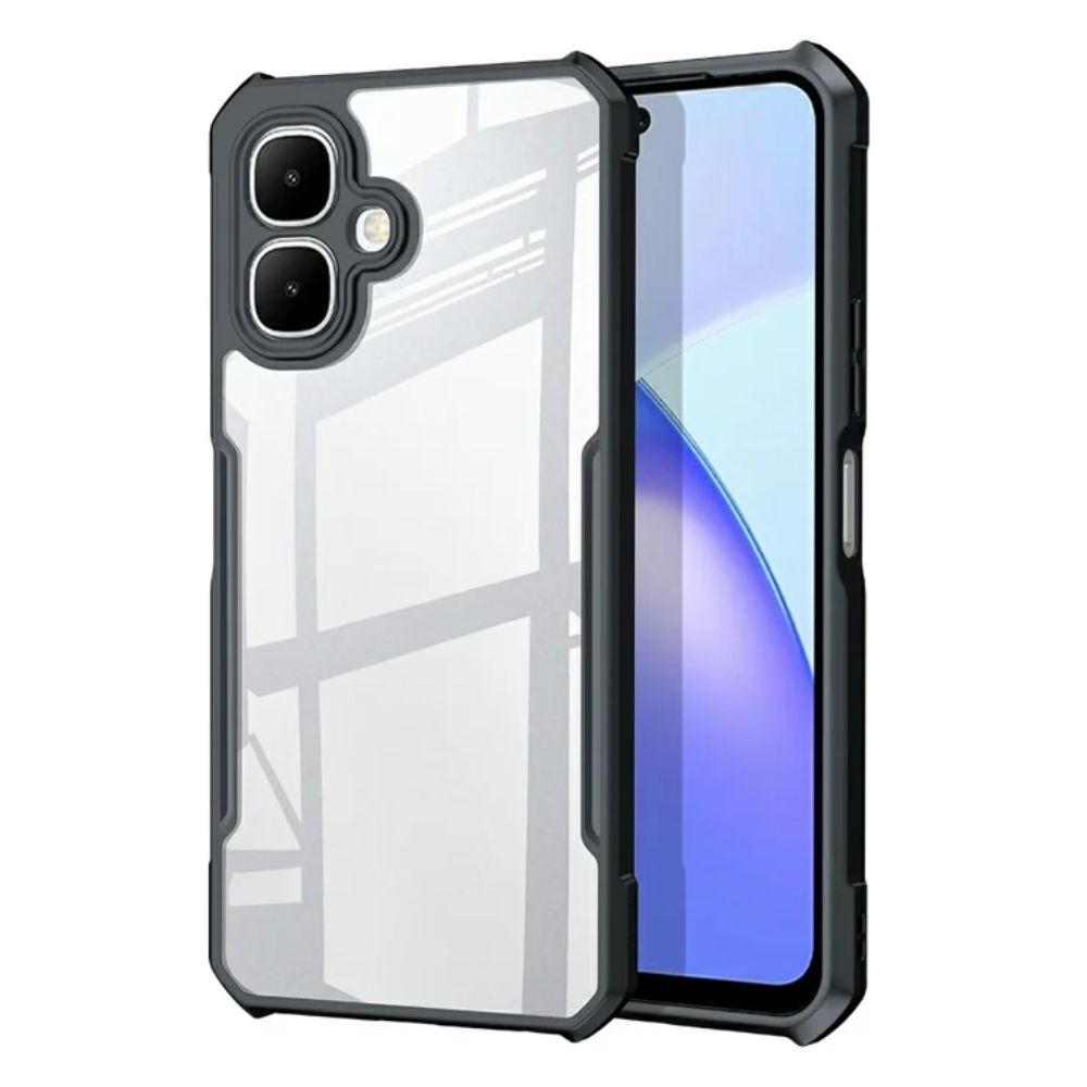 infinix Smart 10 iPAKY Shockproof Hybrid Phone Case with Reinforced Edges and Soft Feel Anti-Slip Grip for Heavy Duty Protection