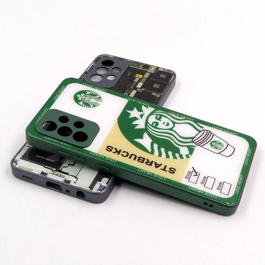 Samsung A72 pack of 2 Glass Back Covers Stabucks and Circuit Design