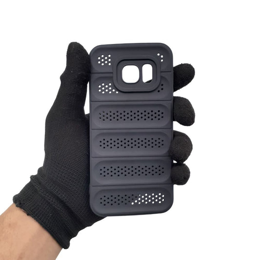 Samsung S7 Phone Case Heat Dissipation Design Strong TPU Material Durable Shockproof Full Protection Cover Black