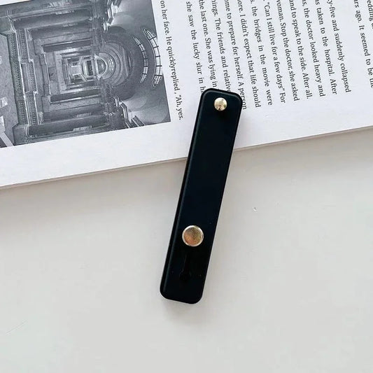 Adjustable Soft Coloured Phone Grip Holder with Finger Strap Versatile Stand for Smartphones