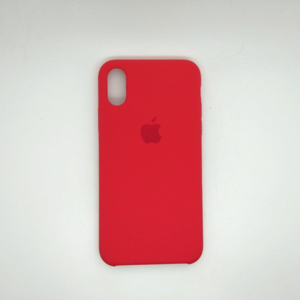 apple silicone case Velvet inner cover Hard back cover for iPhone X / XS