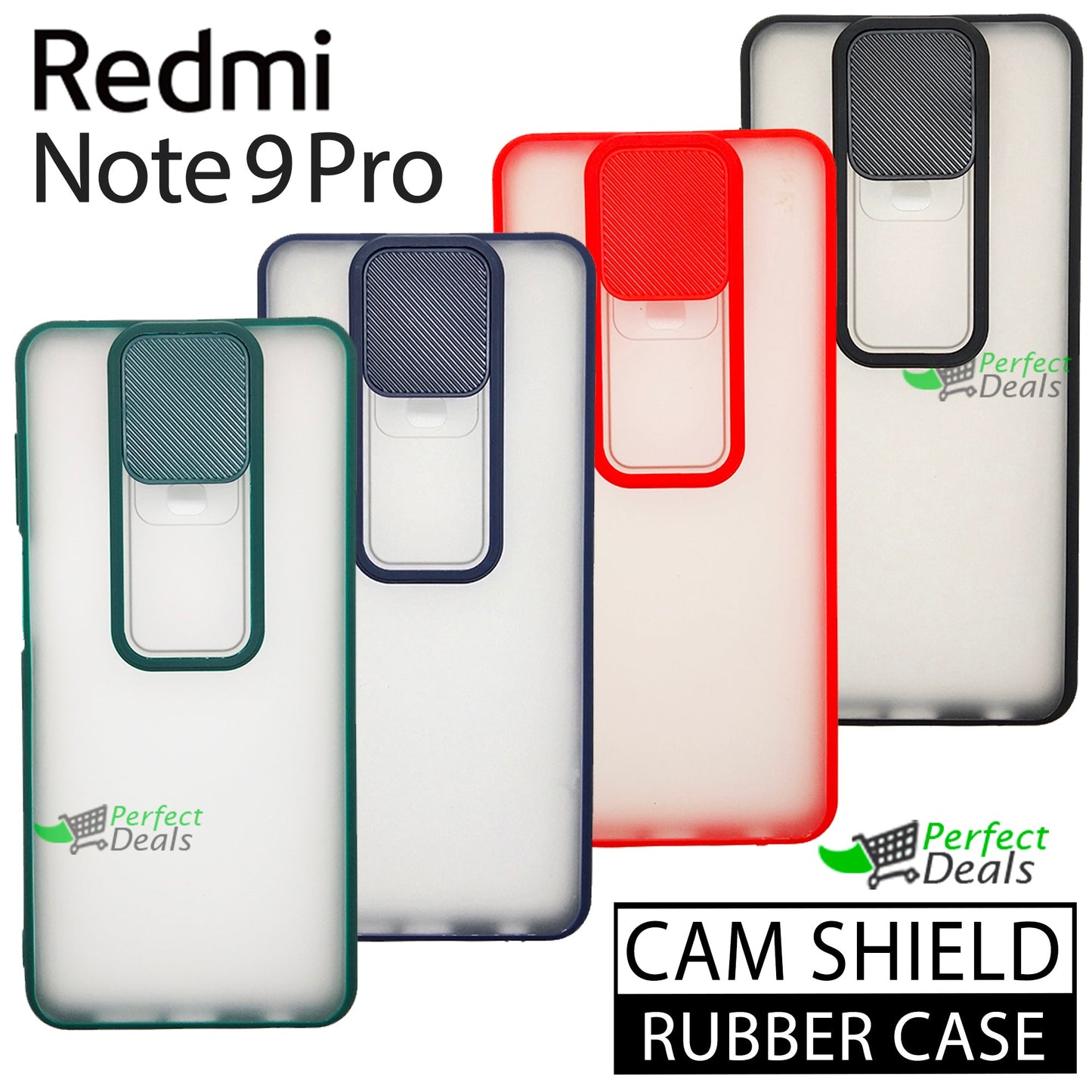 Camera Protection Slide PC+TPU case for New Redmi Note 9 Pro