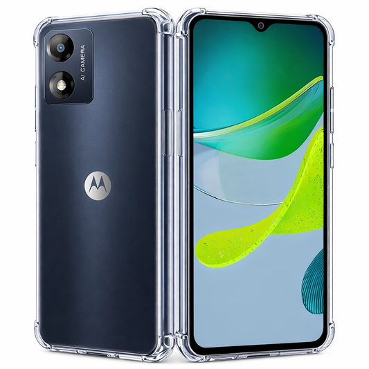 Motorola Moto E13 Clear Anti-Shock Case Heavy Duty Corner Bumper Cover