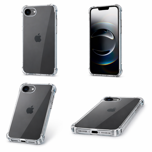 iPhone 16e Clear Anti-Shock Case Heavy Duty Corner Bumper Cover