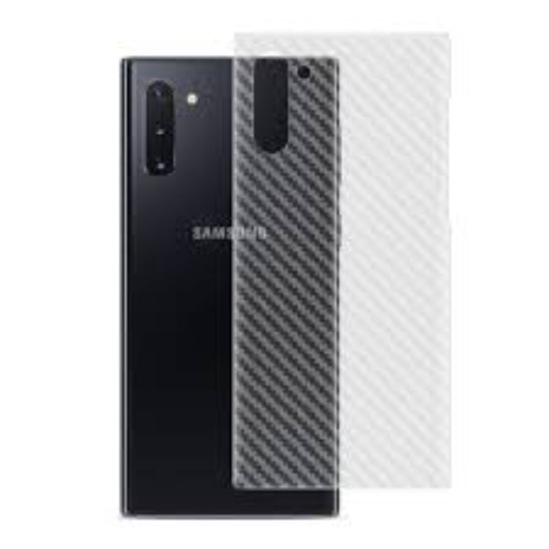 Samsung Note 10 carbon Back Clear Skin Sticker