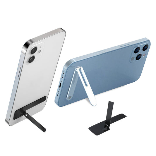 Adjustable Aluminum Phone Stand Holder with Back Adhesive for iPhone and Samsung – Universal Desk Kickstand