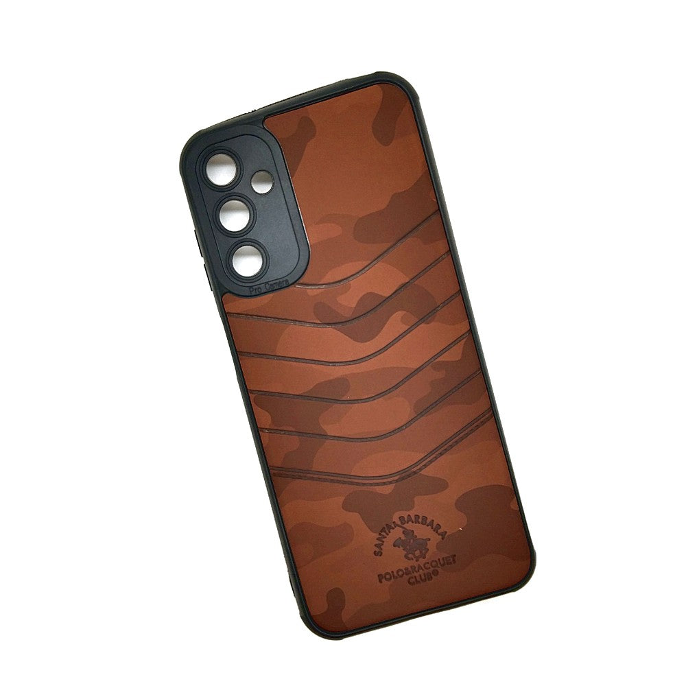 Samsung M14 POLO clothe texture case velvet Back Cover Brown