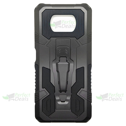 iCrystal Hybrid Anti Shock Case with Holder and Stand for Mi POCO X3