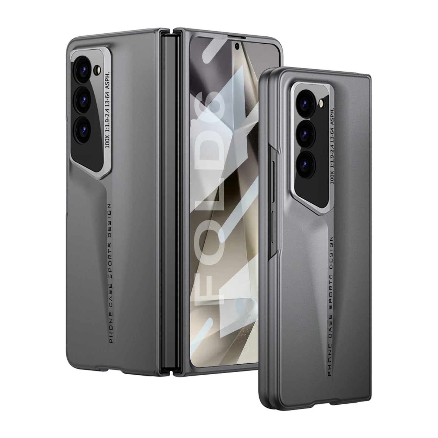 LEEKA Samsung Z Fold 6 case with Super Luxury Sport car fiber Pro case design with free inbuilt Screen Protector