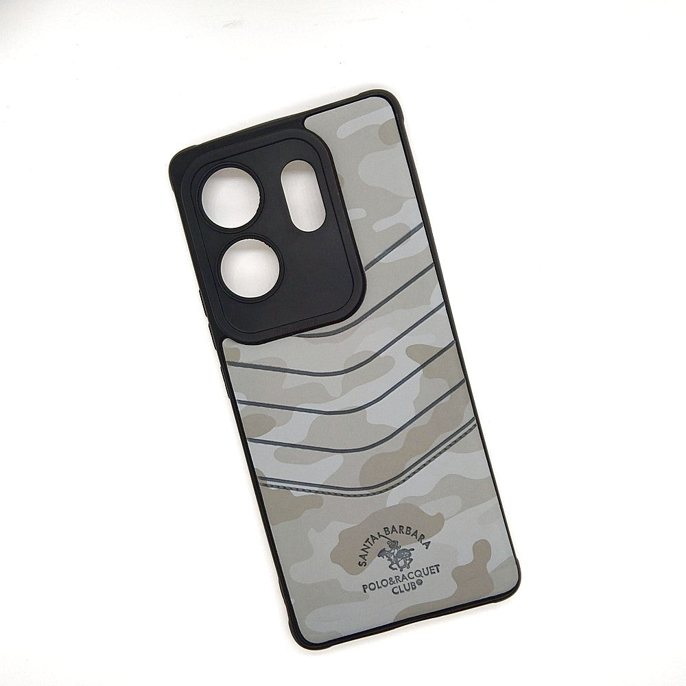 infinix ZERO 30 POLO clothe texture case velvet Back Cover Grey