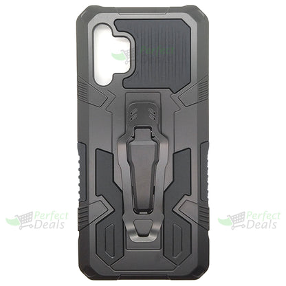 iCrystal Hybrid Anti Shock Case with Holder and Stand for Samsung A32 4G