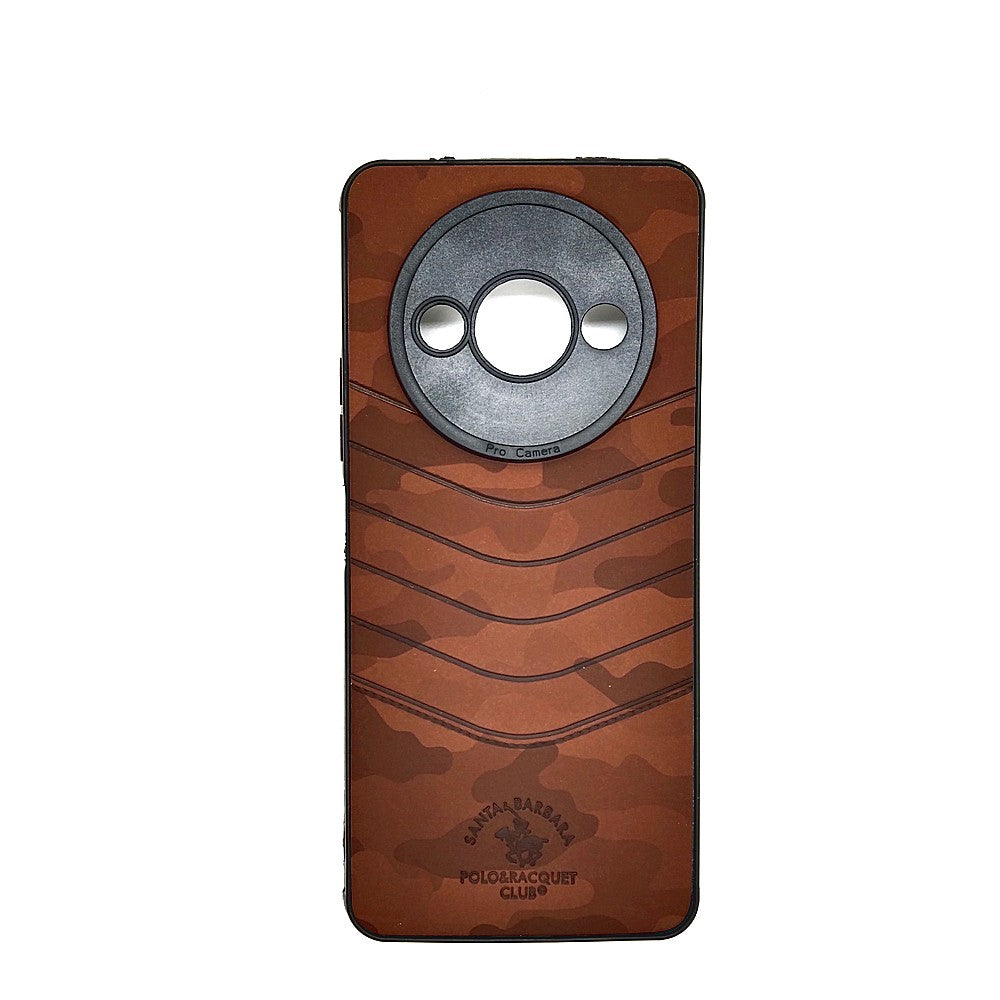 Redmi A3 POLO clothe texture case velvet Back Cover Brown