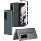 LEEKA Samsung Z Fold 3 case with Super Luxury Sport car fiber Pro case design with free inbuilt Screen Protector