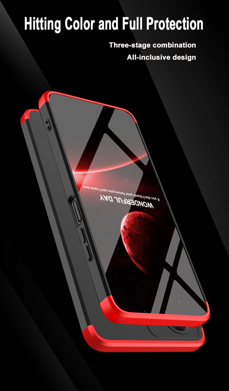 LEEKA Vivo Y16 Full 3in1 Cover 360º Shockproof Armour Hard Matte PC Case