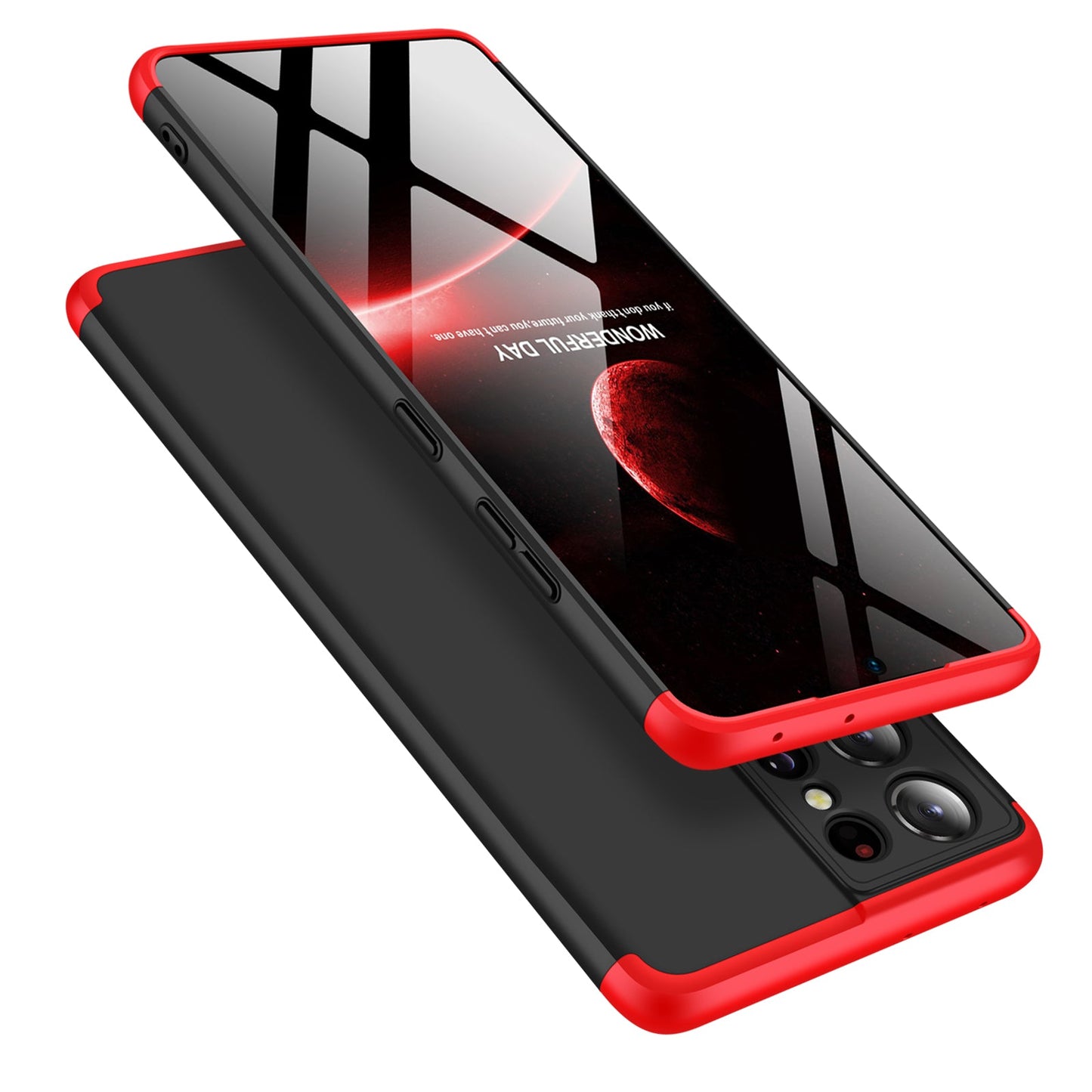 LEEKA Samsung S21 Ultra Full 3in1 Cover 360º Shockproof Armour Hard Matte PC Case