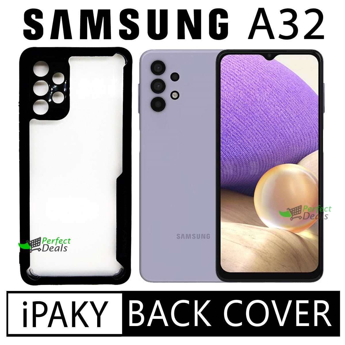 iPaky Shock Proof Back Cover for Samsung A32 4G