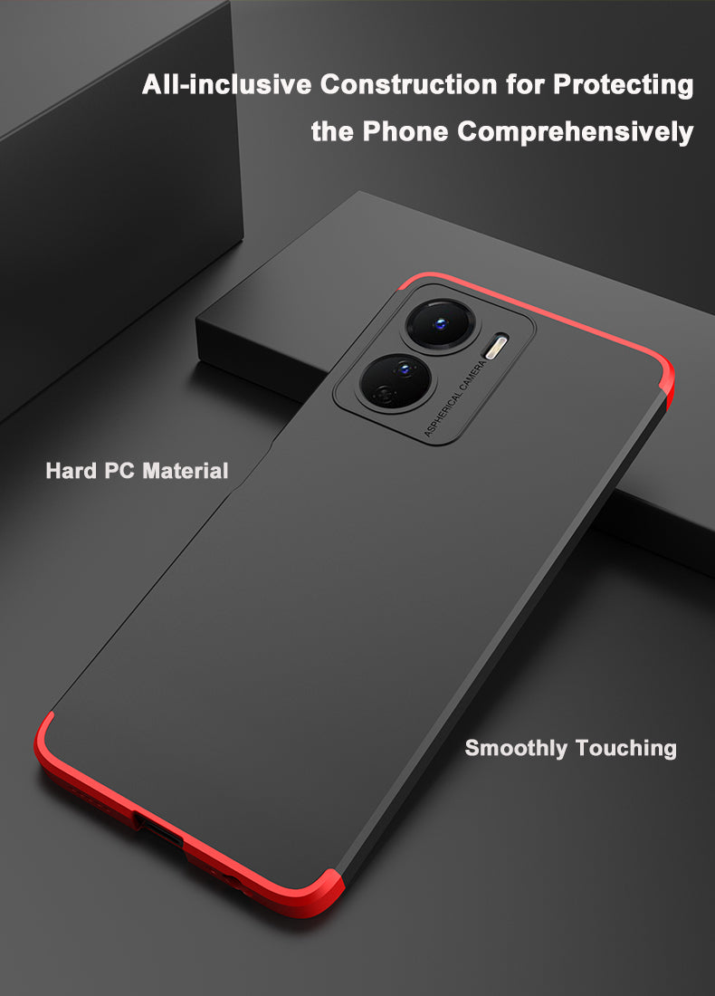 LEEKA Vivo Y16 Full 3in1 Cover 360º Shockproof Armour Hard Matte PC Case