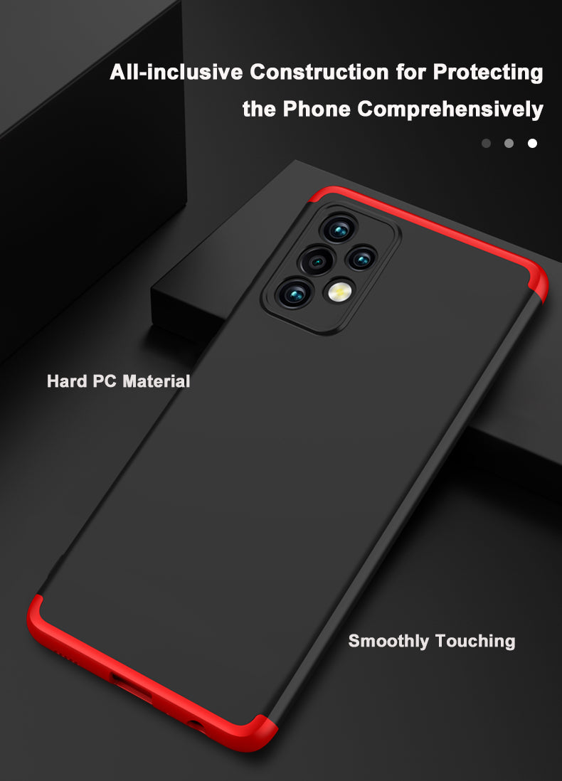 LEEKA Samsung A72 Full 3in1 Cover 360º Shockproof Armour Hard Matte PC Case