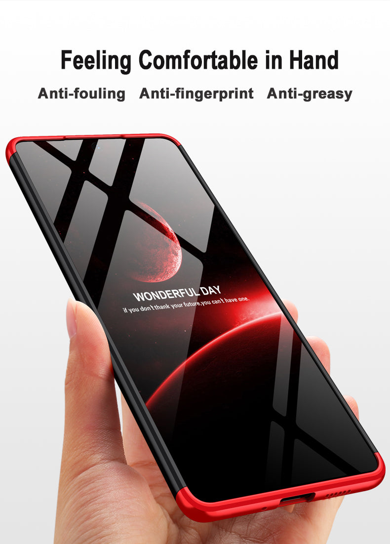 LEEKA Samsung A73 Full 3in1 Cover 360º Shockproof Armour Hard Matte PC Case