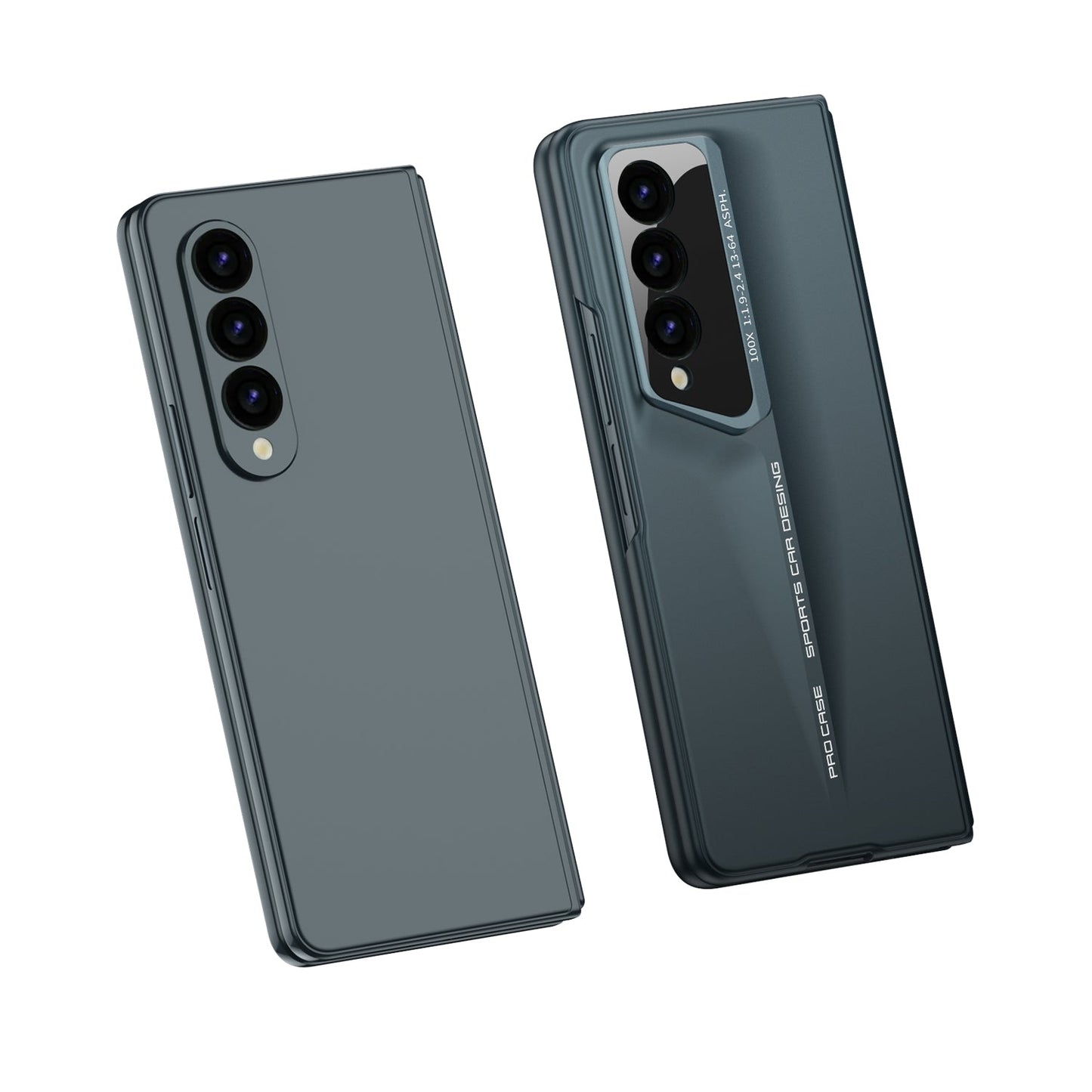 LEEKA Samsung Z Fold 4 case with Super Luxury Sport car fiber Pro case design with free inbuilt Screen Protector