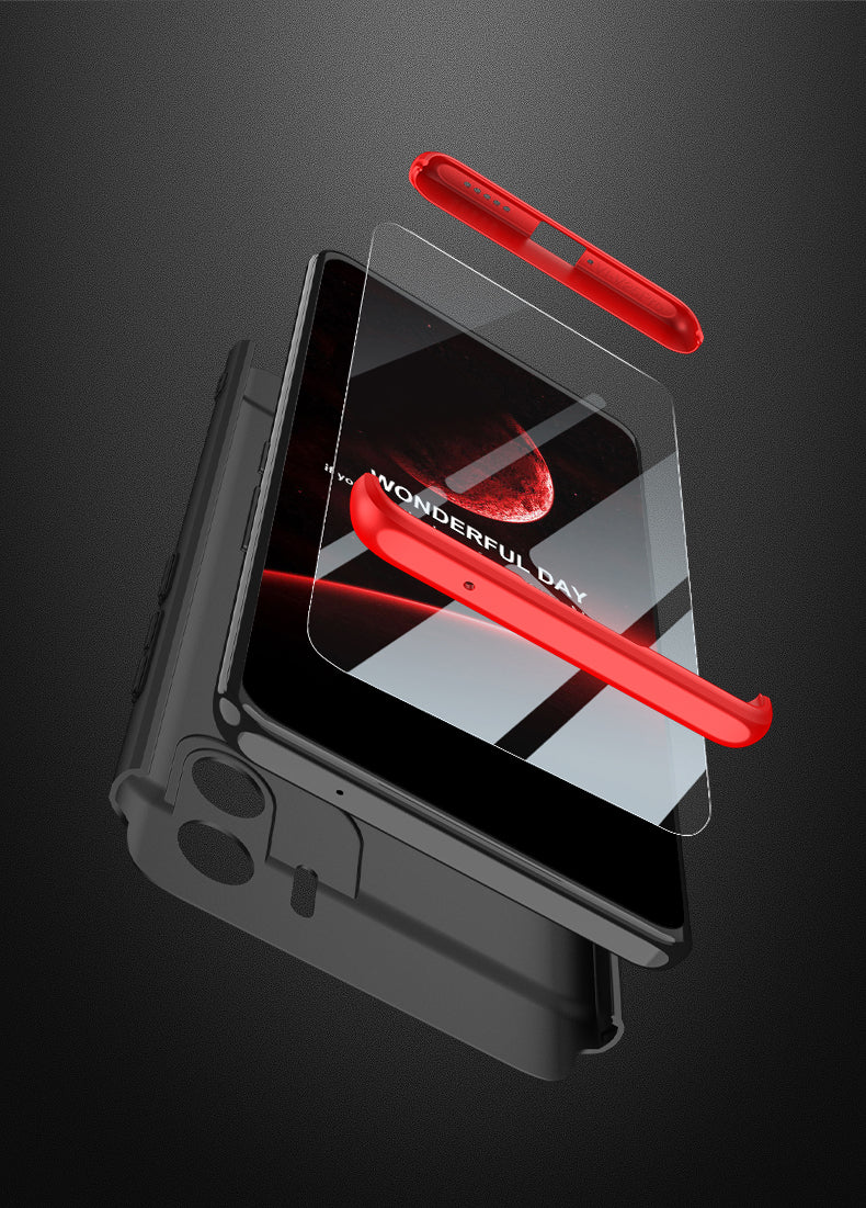 LEEKA Redmi A1 Full 3in1 Cover 360º Shockproof Armour Hard Matte PC Case