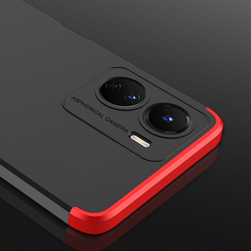 LEEKA Vivo Y16 Full 3in1 Cover 360º Shockproof Armour Hard Matte PC Case