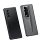 LEEKA Samsung Z Fold 3 case with Super Luxury Sport car fiber Pro case design with free inbuilt Screen Protector