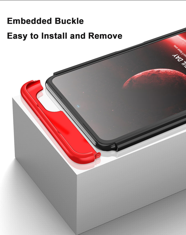 LEEKA Samsung M52 5G Full 3in1 Cover 360º Shockproof Armour Hard Matte PC Case