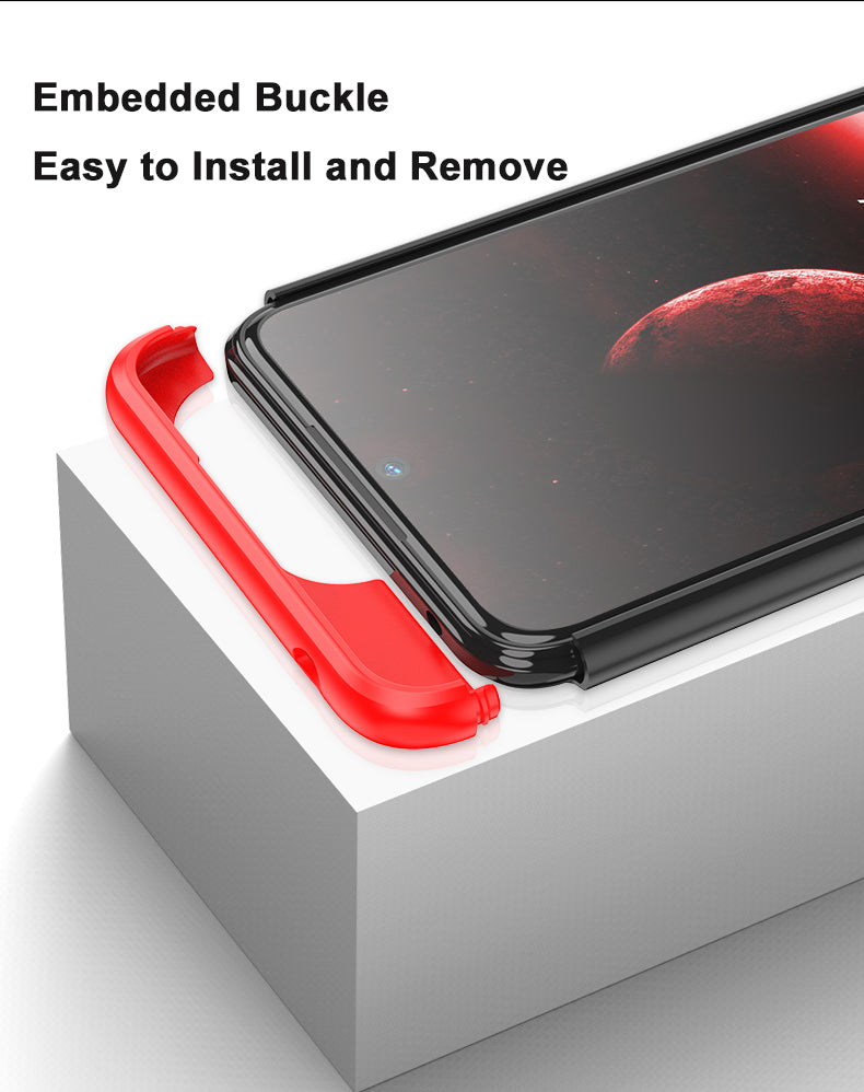 LEEKA Redmi A1 Full 3in1 Cover 360º Shockproof Armour Hard Matte PC Case
