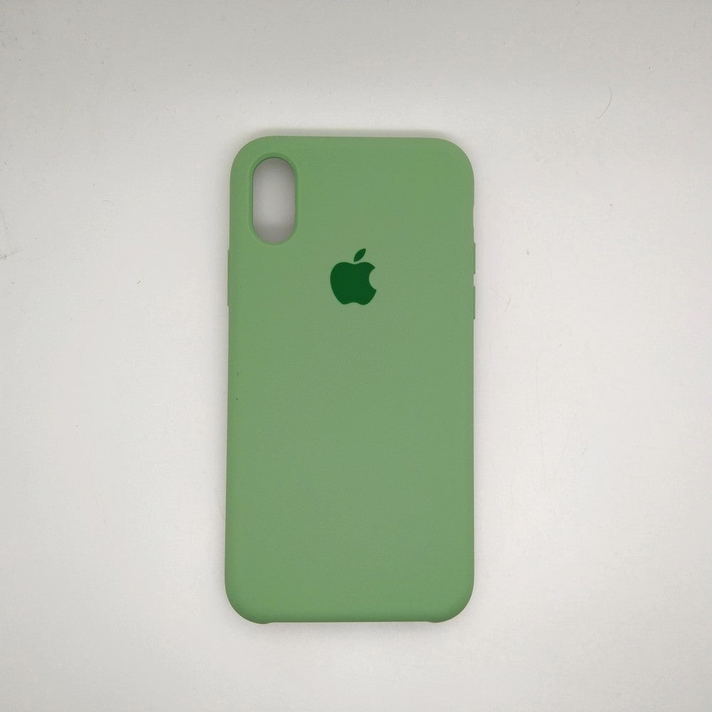apple silicone case Velvet inner cover Hard back cover for iPhone X / XS