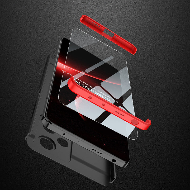 LEEKA Redmi Note 12 Pro Full 3in1 Cover 360º Shockproof Armour Hard Matte PC Case